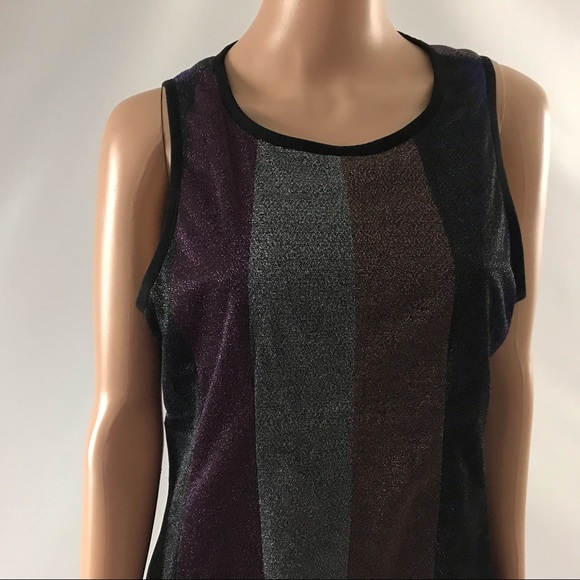 Sara Navon Women’s Cocktail Striped Dress Size L - Picture 2 of 5